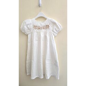 NWOT Petit Main (JP Brand)  Floral Embroidery Dress, Sz 110 (5Y)